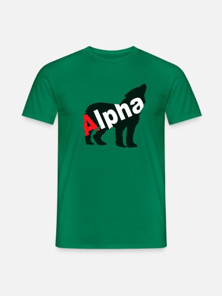 Alphawolf - Männer T-Shirt - Kelly Green