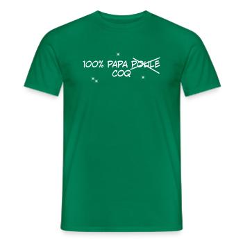 PAPA POULE - T-shirt homme - vert - Devant - AI Model Male 178 dark (178cm)