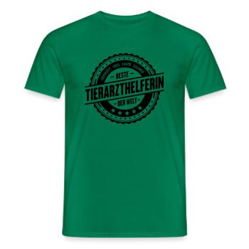 Beste Tierarzthelferin - Männer T-Shirt - Kelly Green - Vorne - AI Model Male 178 dark (178cm)