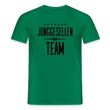 junggesellen team - Männer T-Shirt - Kelly Green - Vorne - AI Model Male 178 dark (178cm)