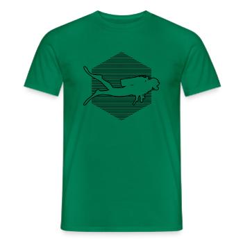 Plongeur Plongée sous-marine Plongeurs Plongeurs sous-marins - T-shirt homme - vert - Devant - AI Model Male 178 dark (178cm)