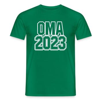 Großmutter 2023 Schwanger Werdende Oma - Männer T-Shirt - Kelly Green - Vorne - AI Model Male 178 dark (178cm)