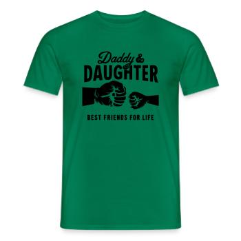 père fille meilleurs amis pour la vie - T-shirt homme - vert - Devant - AI Model Male 178 dark (178cm)