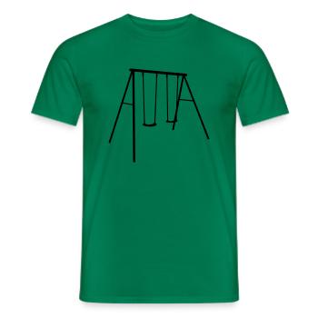 balançoire pour enfants b1 - T-shirt homme - vert - Devant - AI Model Male 178 dark (178cm)