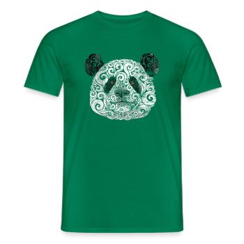 Swirly Panda - Männer T-Shirt - Kelly Green - Vorne - AI Model Male 178 dark (178cm)