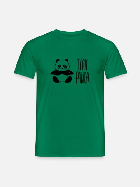 logo team panda blanc1 - T-shirt homme - vert