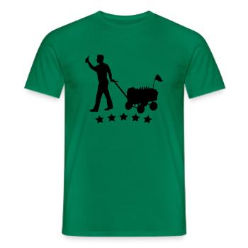 kohlfahrt_stars__f1 - Men's T-Shirt - kelly green - Front - AI Model Male 178 dark (178cm)