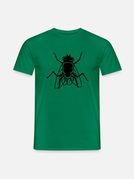 Housefly lille husflue insekt - Mænd T-shirt - kelly grøn