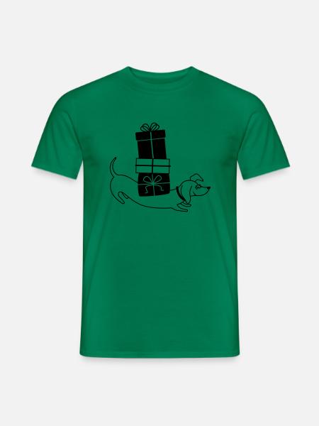 Weihnachtsdackel - Männer T-Shirt - Kelly Green