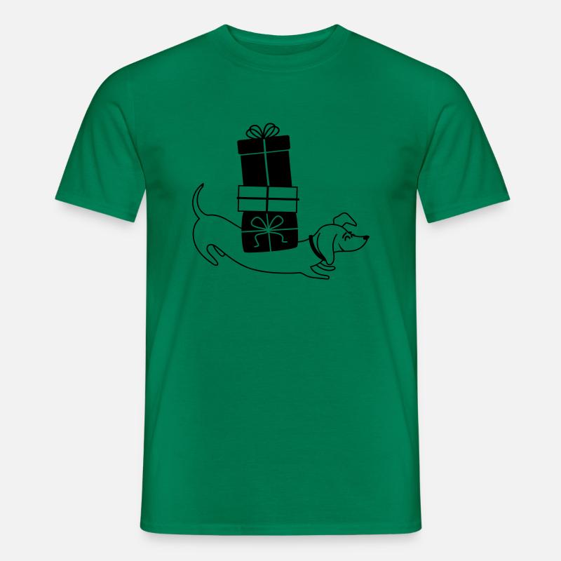 Weihnachtsdackel - Männer T-Shirt - Kelly Green