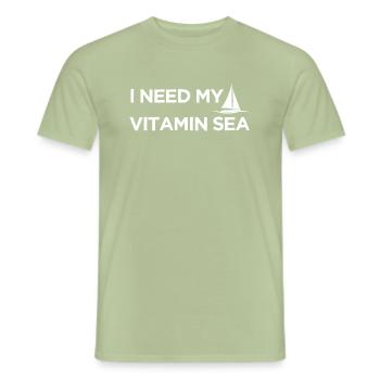 Vitamin Sea - Men's T-Shirt - sage - Front - AI Model Male 178 light (178cm)