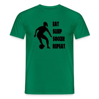 Équipe de football Football Player Football Design - T-shirt homme - vert - Devant - AI Model Male 178 dark (178cm)