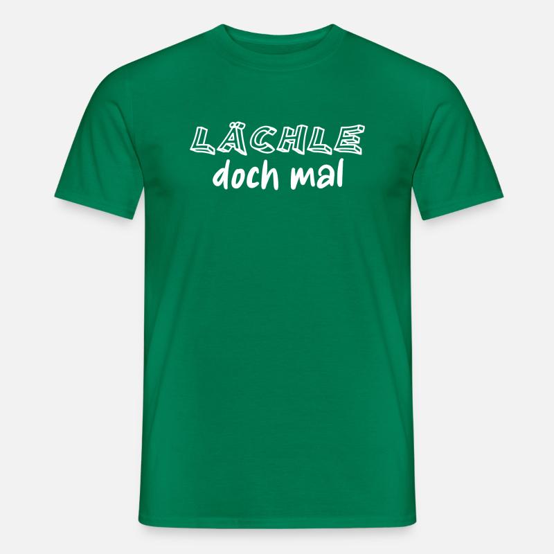 lächle doch mal - Männer T-Shirt - Kelly Green