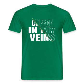 funny coffee lover jokes cool present coffeebean - Männer T-Shirt - Kelly Green - Vorne - AI Model Male 178 dark (178cm)