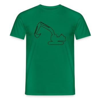 Bagger Kettenbagger 30t Baustelle Tiefbau Aushub - Männer T-Shirt - Kelly Green - Vorne - AI Model Male 178 dark (178cm)