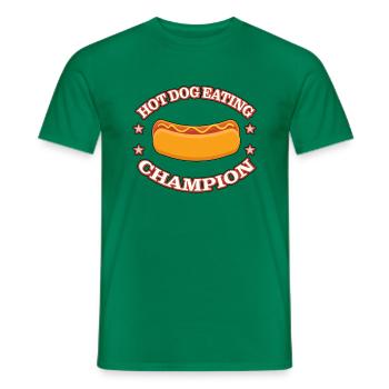 Champion mangeur de hot-dogs 8 - T-shirt homme - vert - Devant - AI Model Male 178 dark (178cm)