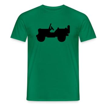 Shilouette Willys solo - Männer T-Shirt - Kelly Green - Vorne - AI Model Male 178 dark (178cm)