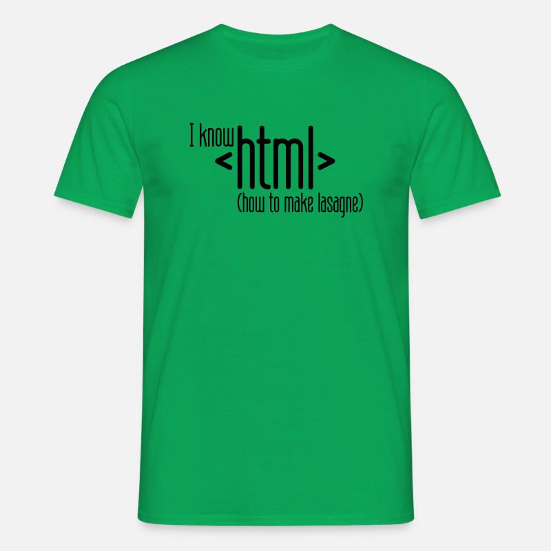 I know HTML - Männer T-Shirt - Kelly Green
