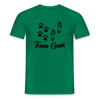 Team Gassi - Männer T-Shirt - Kelly Green - Vorne - AI Model Male 178 dark (178cm)