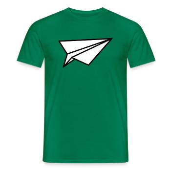 Papierflieger - Männer T-Shirt - Kelly Green - Vorne - AI Model Male 178 dark (178cm)