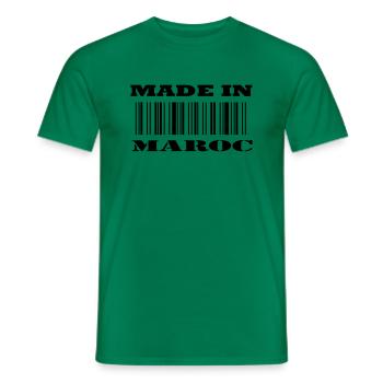 Made in MAROC - Männer T-Shirt - Kelly Green - Vorne - AI Model Male 178 dark (178cm)