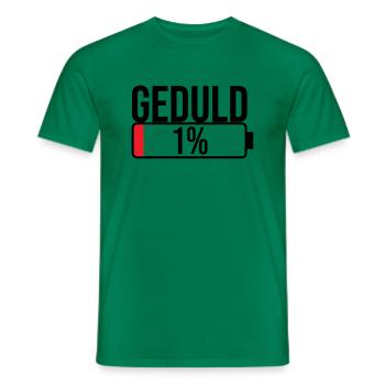 Geduld bei 1% - Witziges Geschenk - Männer T-Shirt - Kelly Green - Vorne - AI Model Male 178 dark (178cm)
