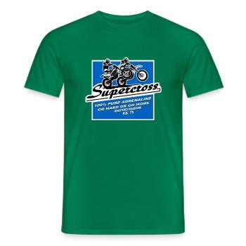 Supercross - Moto Cross - Motocross - Männer T-Shirt - Kelly Green - Vorne - AI Model Male 178 dark (178cm)