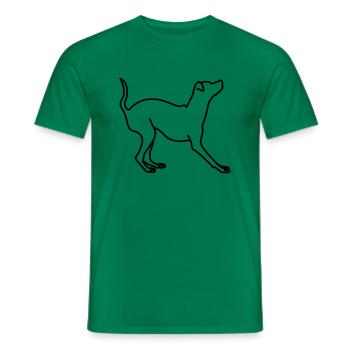 Miniature Pinscher Lineart 1 - Men's T-Shirt - kelly green - Front - AI Model Male 178 dark (178cm)