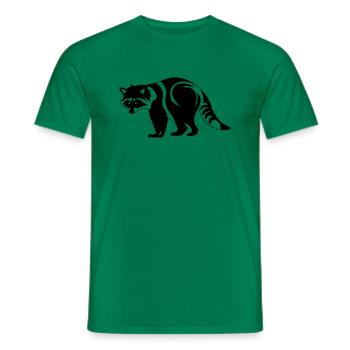 Waschbär - Männer T-Shirt - Kelly Green - Vorne - AI Model Male 178 dark (178cm)