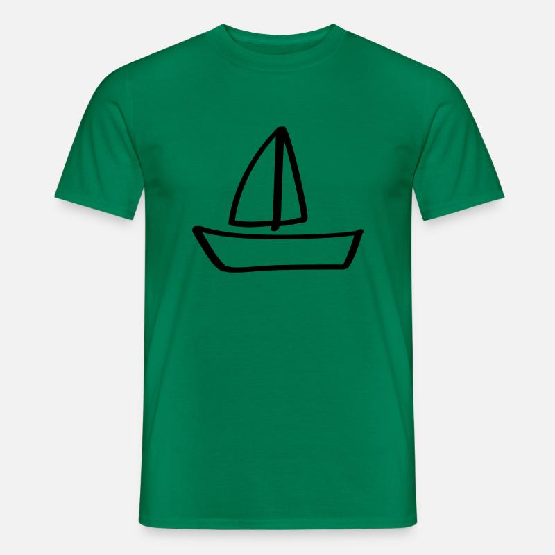 schiff segelboot schiffchen boot kapitän - Männer T-Shirt - Kelly Green