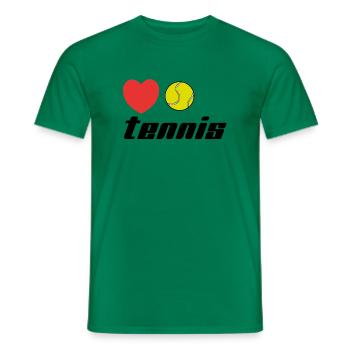 Ich Liebe Tennis - Männer T-Shirt - Kelly Green - Vorne - AI Model Male 178 dark (178cm)