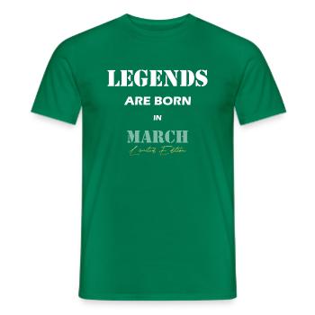 March Legends Gift blanc - T-shirt homme - vert - Devant - AI Model Male 178 dark (178cm)