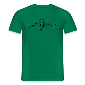 Leben - Männer T-Shirt - Kelly Green - Vorne - AI Model Male 178 dark (178cm)