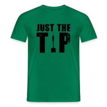 Just The Tip Dart Player Darting Dart Player Dartb - Men's T-Shirt - kelly green - Front - AI Model Male 178 dark (178cm)