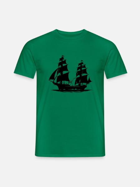 Segelschiff Pirat - Männer T-Shirt - Kelly Green