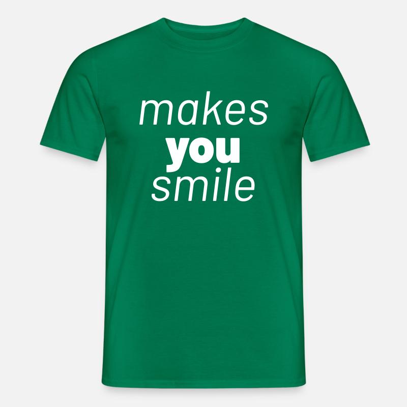 makes you smile - Männer T-Shirt - Kelly Green