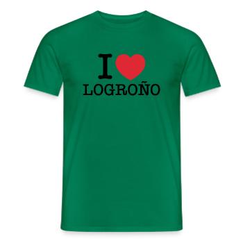 Ich liebe Logroño | Logroño | I Herz Logroño | Spanien - Männer T-Shirt - Kelly Green - Vorne - AI Model Male 178 dark (178cm)