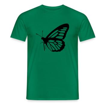 Butterfly Nature Butterflies Vector 8 - Men's T-Shirt - kelly green - Front - AI Model Male 178 dark (178cm)