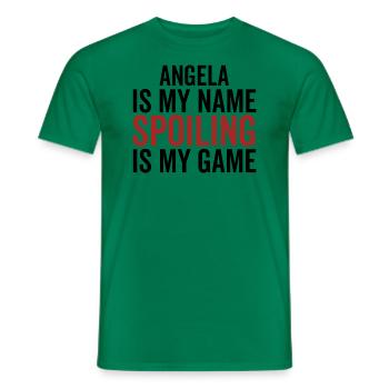 Angela ist mein Name Verderben ist mein Spiel - Männer T-Shirt - Kelly Green - Vorne - AI Model Male 178 dark (178cm)
