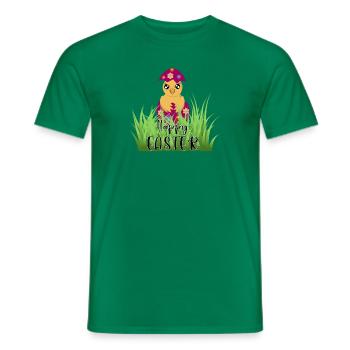 Yellow chicken - Men's T-Shirt - kelly green - Front - AI Model Male 178 dark (178cm)