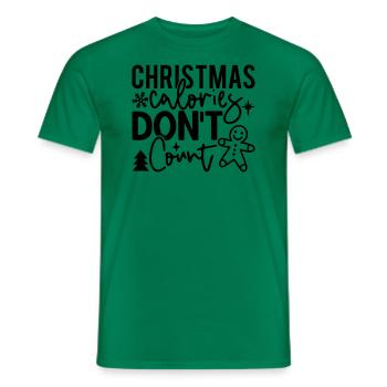 Christmas Calories Don´t Count - Männer T-Shirt - Kelly Green - Vorne - AI Model Male 178 dark (178cm)