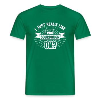 Bread Baking Baker Bakery Sourdough - Men's T-Shirt - kelly green - Front - AI Model Male 178 dark (178cm)