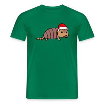 Armadillo Comic Noël Noël - T-shirt homme - vert - Devant - AI Model Male 178 dark (178cm)