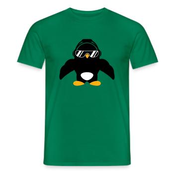 Penguin Bodybuilder Lunettes de soleil Casque Muscles - T-shirt homme - vert - Devant - AI Model Male 178 dark (178cm)