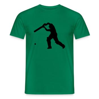 Cricket Player 2 (Vector) - T-shirt homme - vert - Devant - AI Model Male 178 dark (178cm)