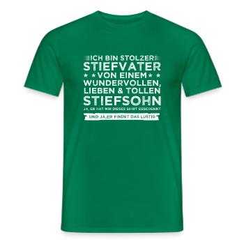 Stiefvater Stiefsohn Stiefpapa Geschenk - Männer T-Shirt - Kelly Green - Vorne - AI Model Male 178 dark (178cm)