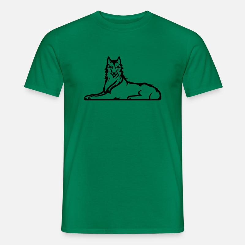 Tschetschenischer Wolf - Männer T-Shirt - Kelly Green
