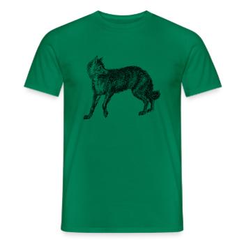 Schakal Goldschakal Vintage Retro Fuchs Antik - Männer T-Shirt - Kelly Green - Vorne - AI Model Male 178 dark (178cm)