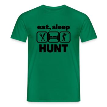 eat sleep hunt - Männer T-Shirt - Kelly Green - Vorne - AI Model Male 178 dark (178cm)