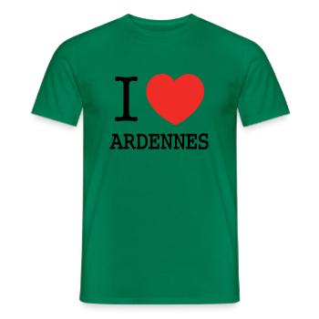 I LOVE ARDENNES - T-shirt homme - vert - Devant - AI Model Male 178 dark (178cm)